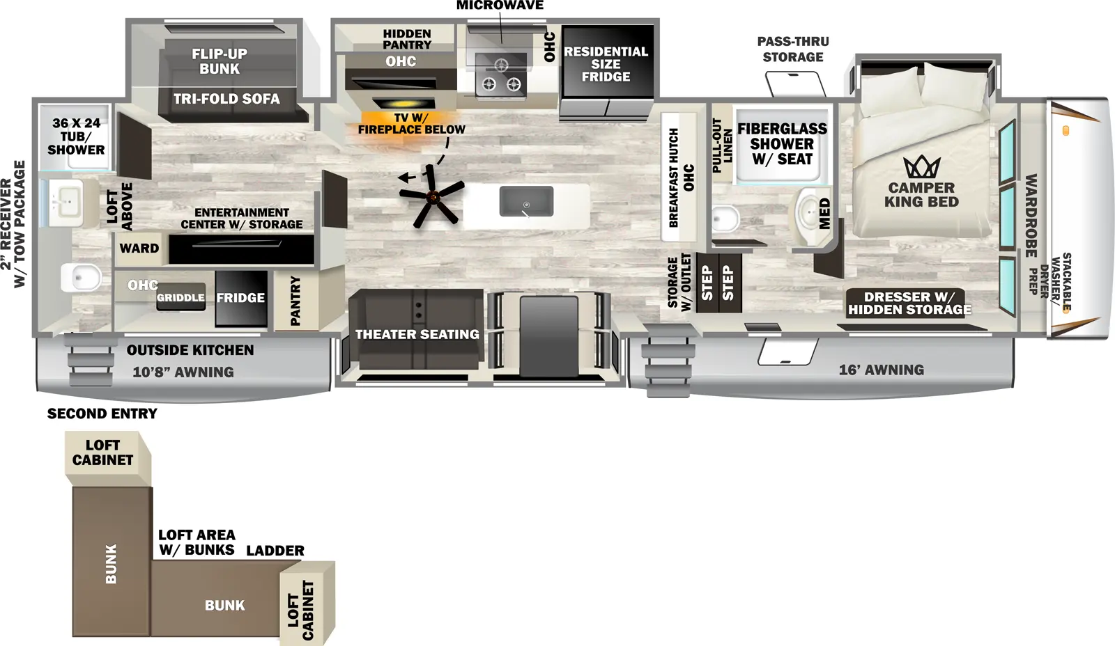 Sabre 38DBL Floorplan